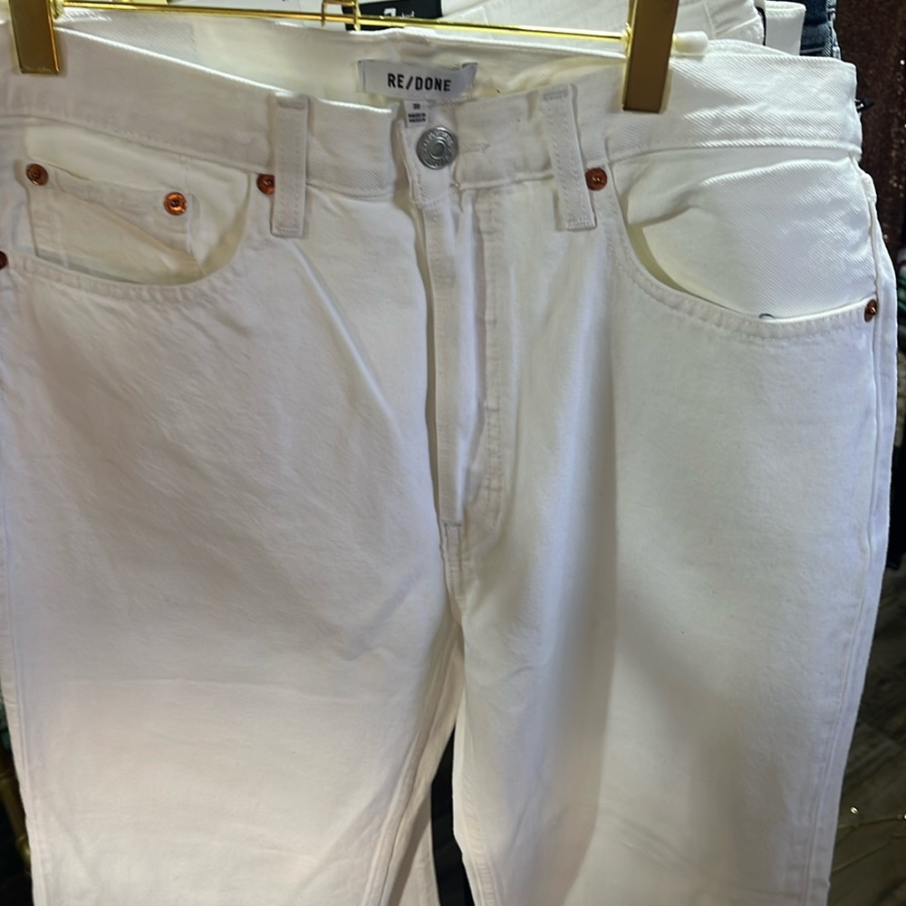Size 30 Re/Done White Jeans - Picture 1 of 3